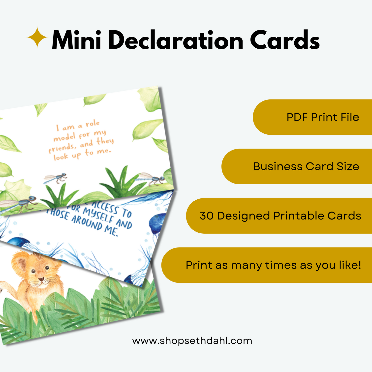 Daily Declarations for Kids - Set 1 – Dahl Family Enterprises, Inc.